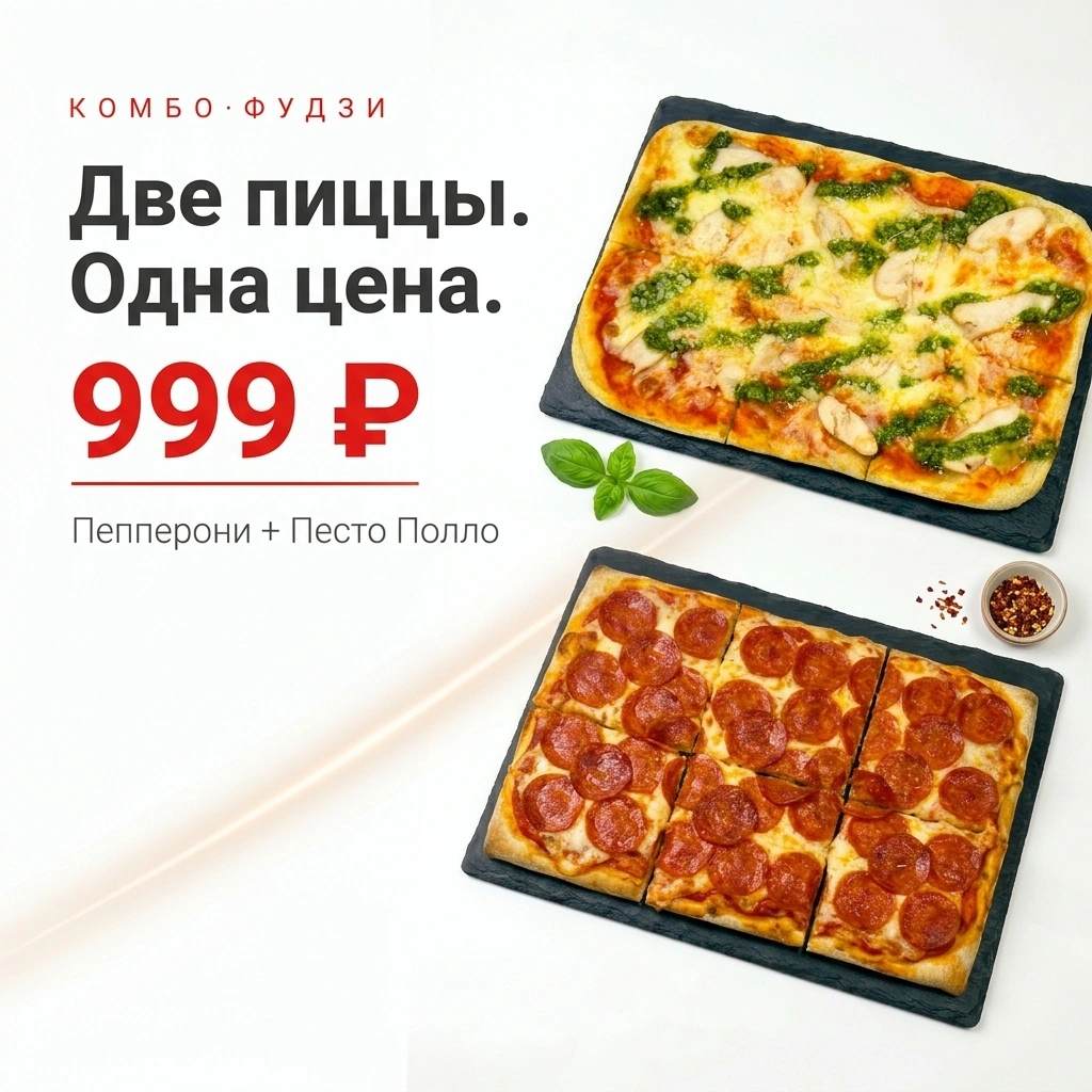 Пепперони + Песто Полло